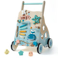 Wooden Sit - to - Stand Baby Walker with Ocean Play Center - Baby Sessions