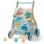 Wooden Sit - to - Stand Baby Walker with Ocean Play Center - Baby Sessions