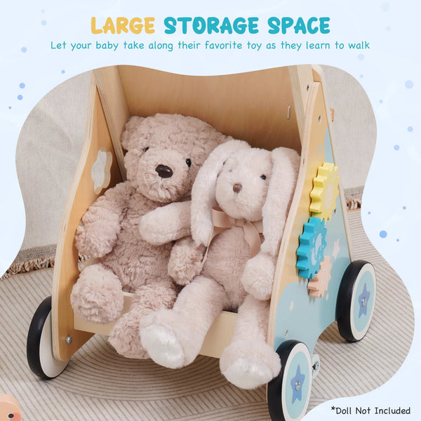 Wooden Sit - to - Stand Baby Walker with Ocean Play Center - Baby Sessions