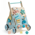 Wooden Sit - to - Stand Baby Walker with Ocean Play Center - Baby Sessions