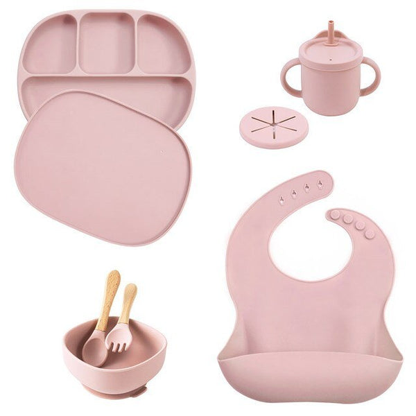 5Pcs Set Silicone Children Tableware - Baby Sessions