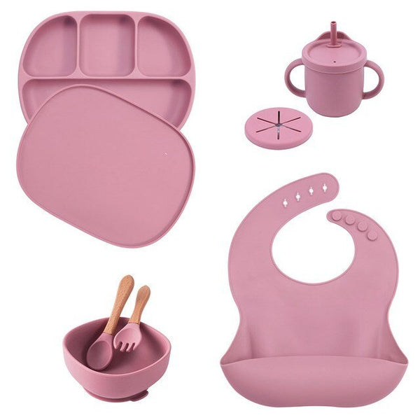 5Pcs Set Silicone Children Tableware - Baby Sessions