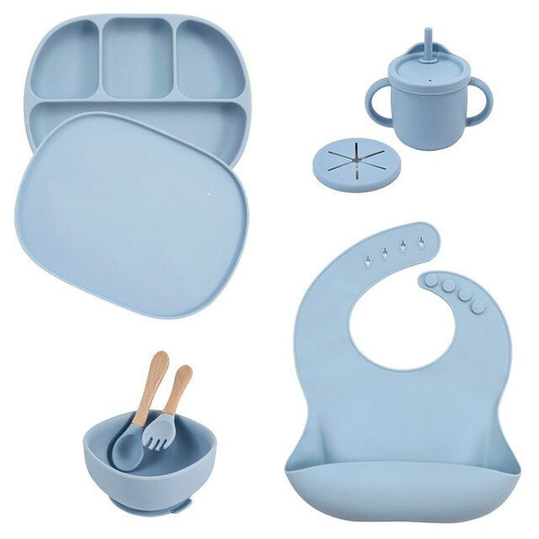 5Pcs Set Silicone Children Tableware - Baby Sessions
