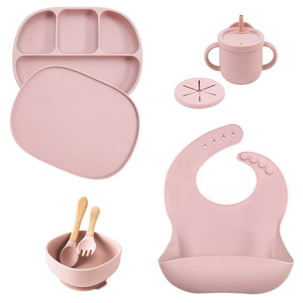 5Pcs Set Silicone Children Tableware